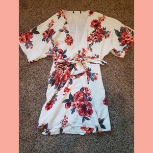 Floral lulus wrapped dress